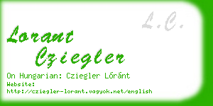 lorant cziegler business card